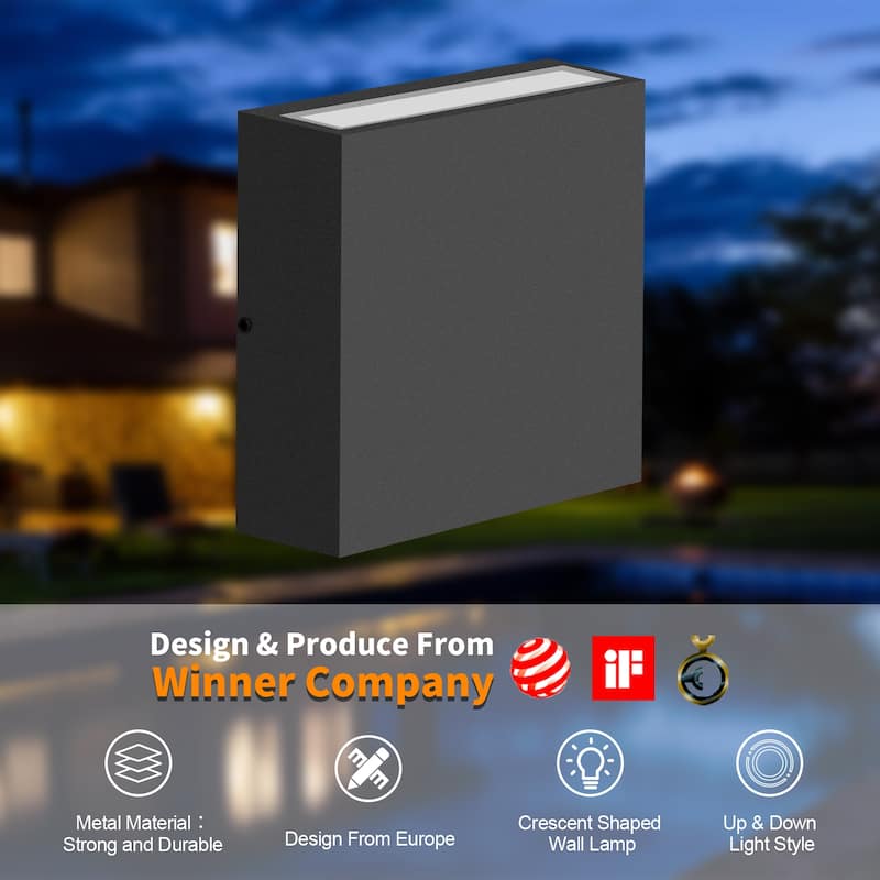 Outdoor Wall Light LED Lamp Sconce Lantern 6W 360Lm