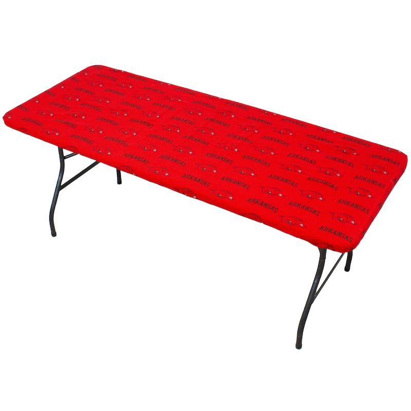 Arkansas Razorbacks Tailgate Fitted Tablecloth, 33" x 33", Card Table