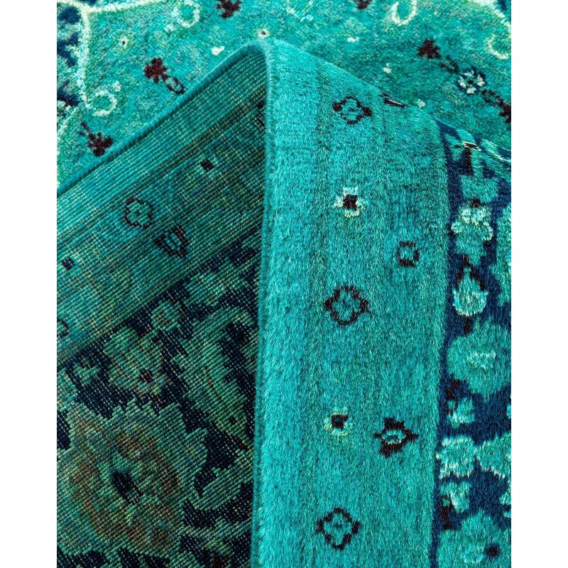 Contemporary Overdyed Wool Hand Knotted Area Rug - 6' 2" x 9' 2"
