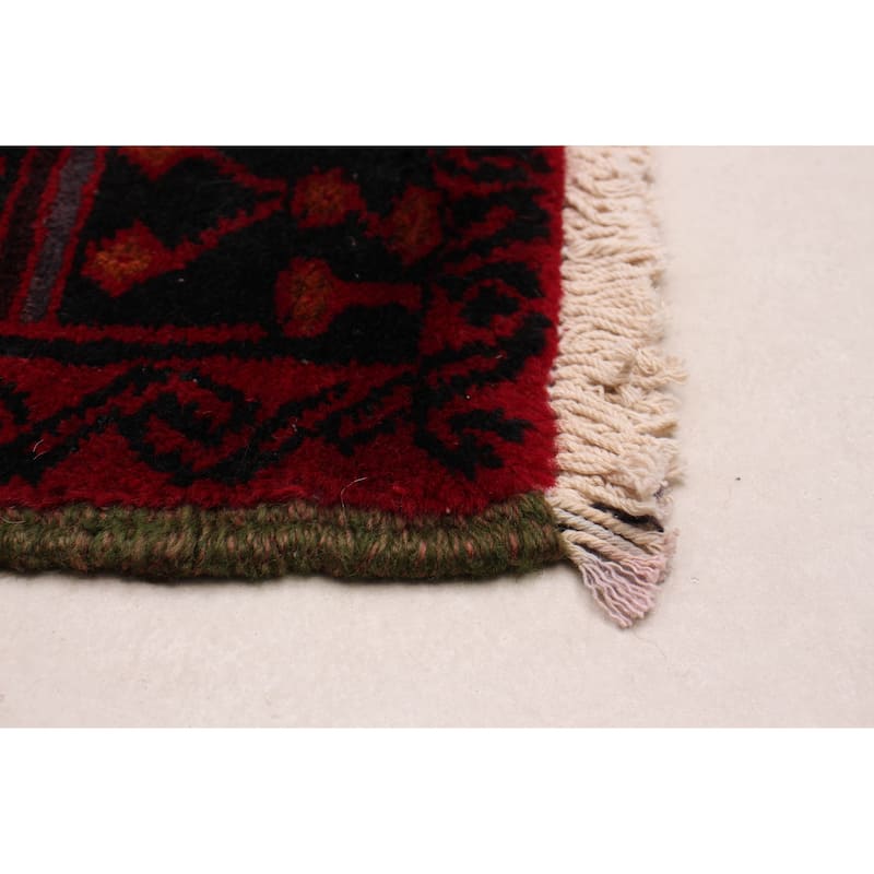ECARPETGALLERY Hand-knotted Royal Baluch Red Wool Rug - 3'5 x 6'9