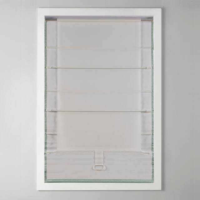 Madison Park Colm Basketweave Room Darkening Cordless Roman Shade