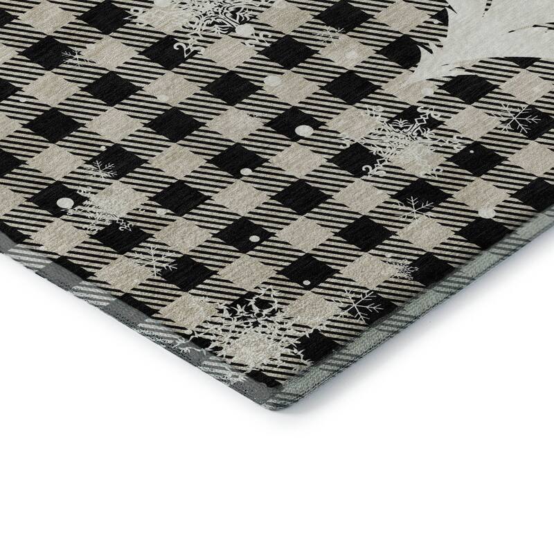 Premium Washable Super Soft Winter Reindeer Tree Mayfield Rug