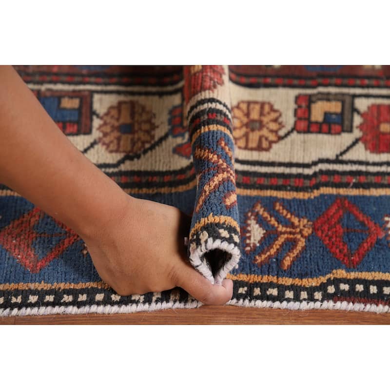 Garden Design Bakhtiari Vintage Persian Rug Handmade Wool Carpet - 6'10" x 9'4"