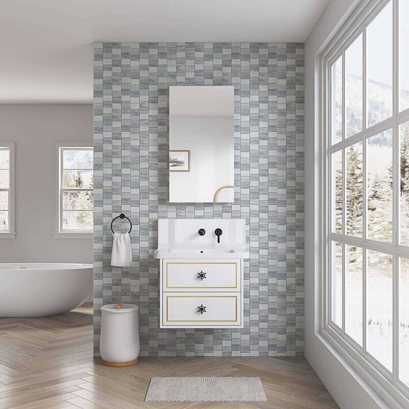 Frameless Bathroom Medicine Cabinet with Beveled Mirror Edges, Left Opening Door, Soft-Closing Hinges - 20X36 in Right opening door - White + Engineered Wood