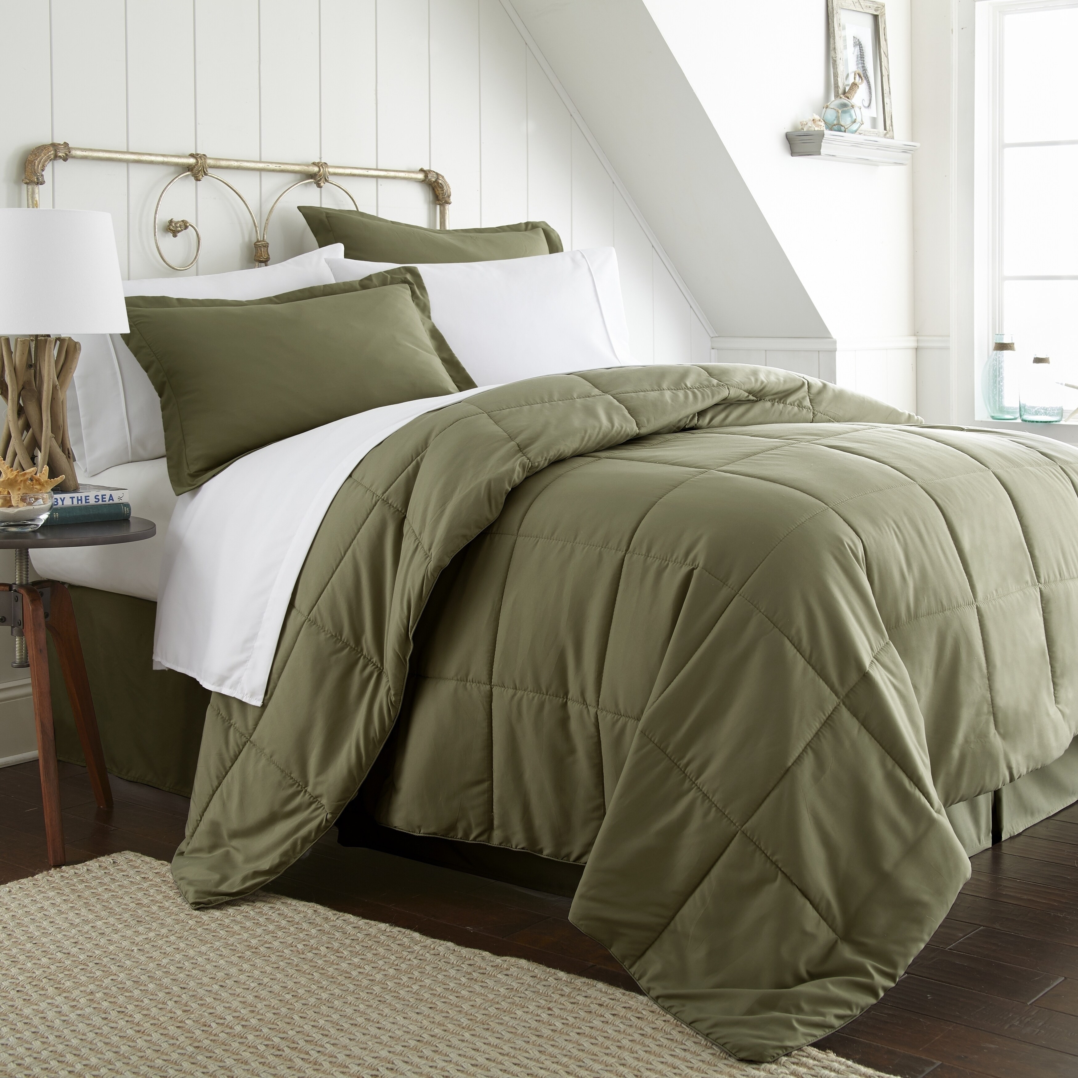 Better Homes & Gardens Sage Celine 12 Piece Pre Washed Bed in a Bag, Queen