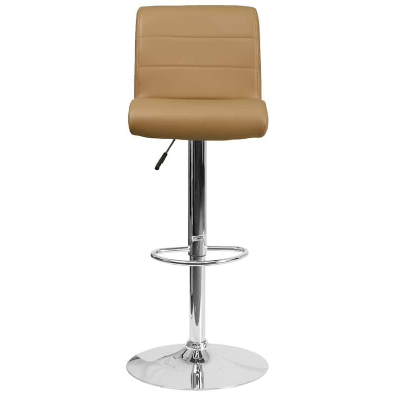 Vinyl Adjustable Height Barstool - 16.25"W x 19.5"D x 36.75" - 44.75"H