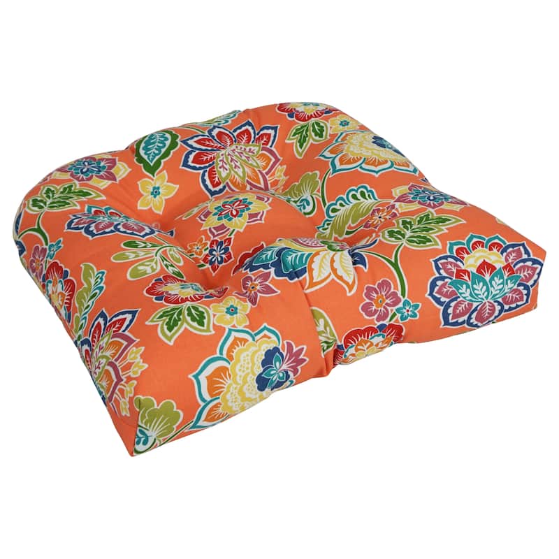 19inch Rounded Back Tufted Indoor/Outdoor Chair Cushion 19" x 19" On Sale Bed Bath