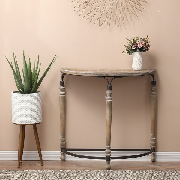 The Gray Barn Robin Road Wood Rustic Half Moon Table. Opens flyout.