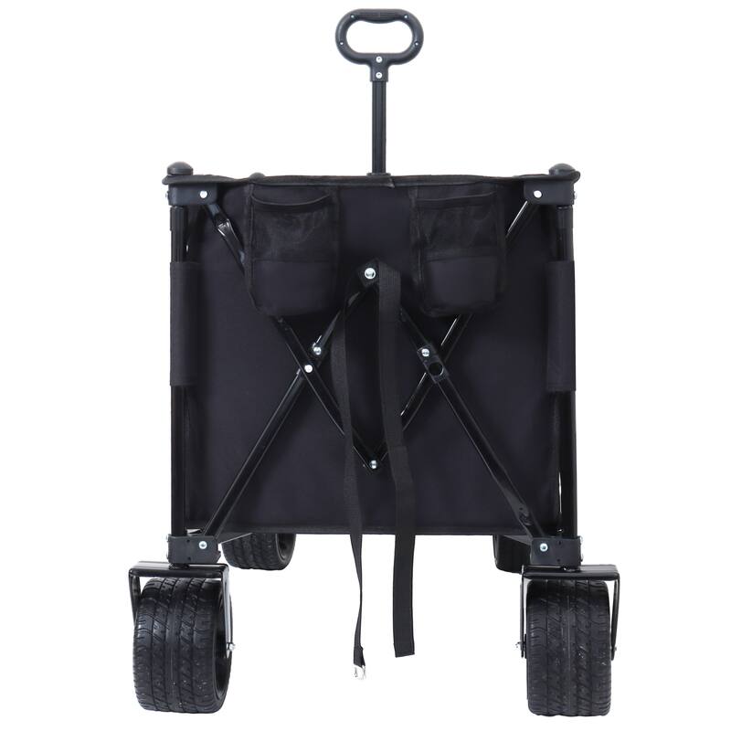 Foldable Garden Cart With Heavy-Duty Wheels & 480lbs Load Capacity,Portable Utility Wagon For Camping,Sports,Groceries