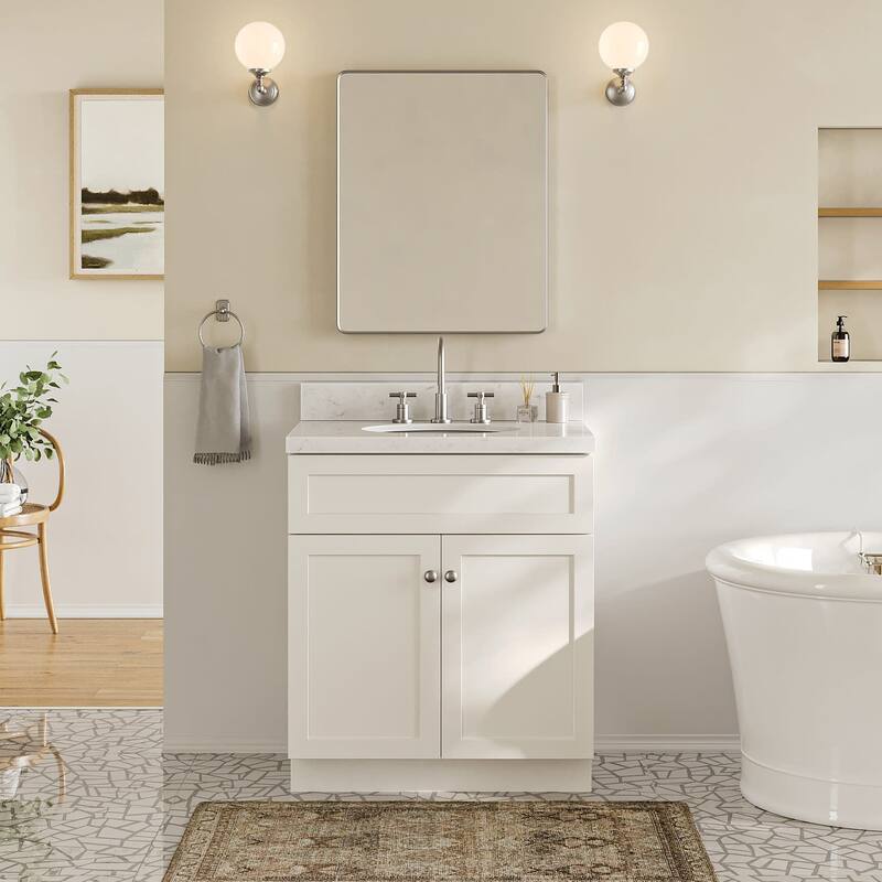 Ariel F030SCQOVO Hamlet 30" Free Standing Single Basin Vanity Set with