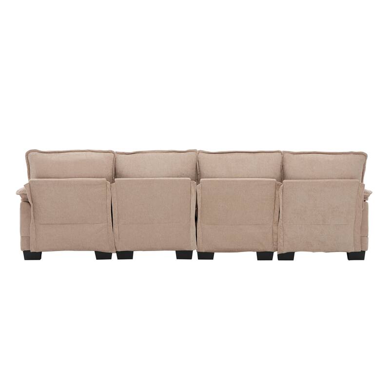 GDFStudio - U Shaped 110" Chenille Modular Cloud Sectional Couches