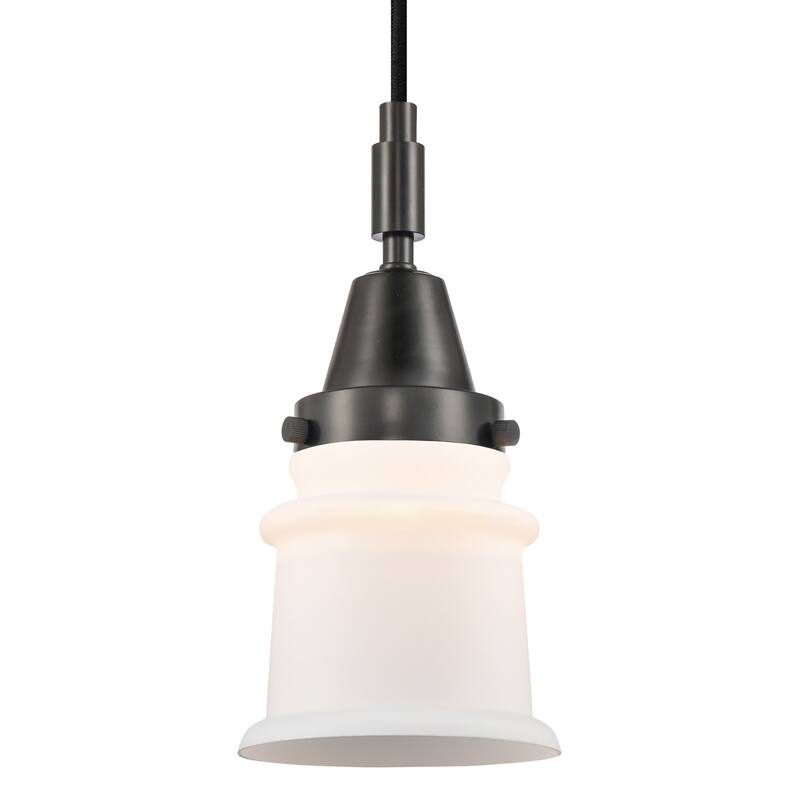 Innovations Lighting 447-1P-G181S Canton 5" Wide Mini Pendant with - Matte Black