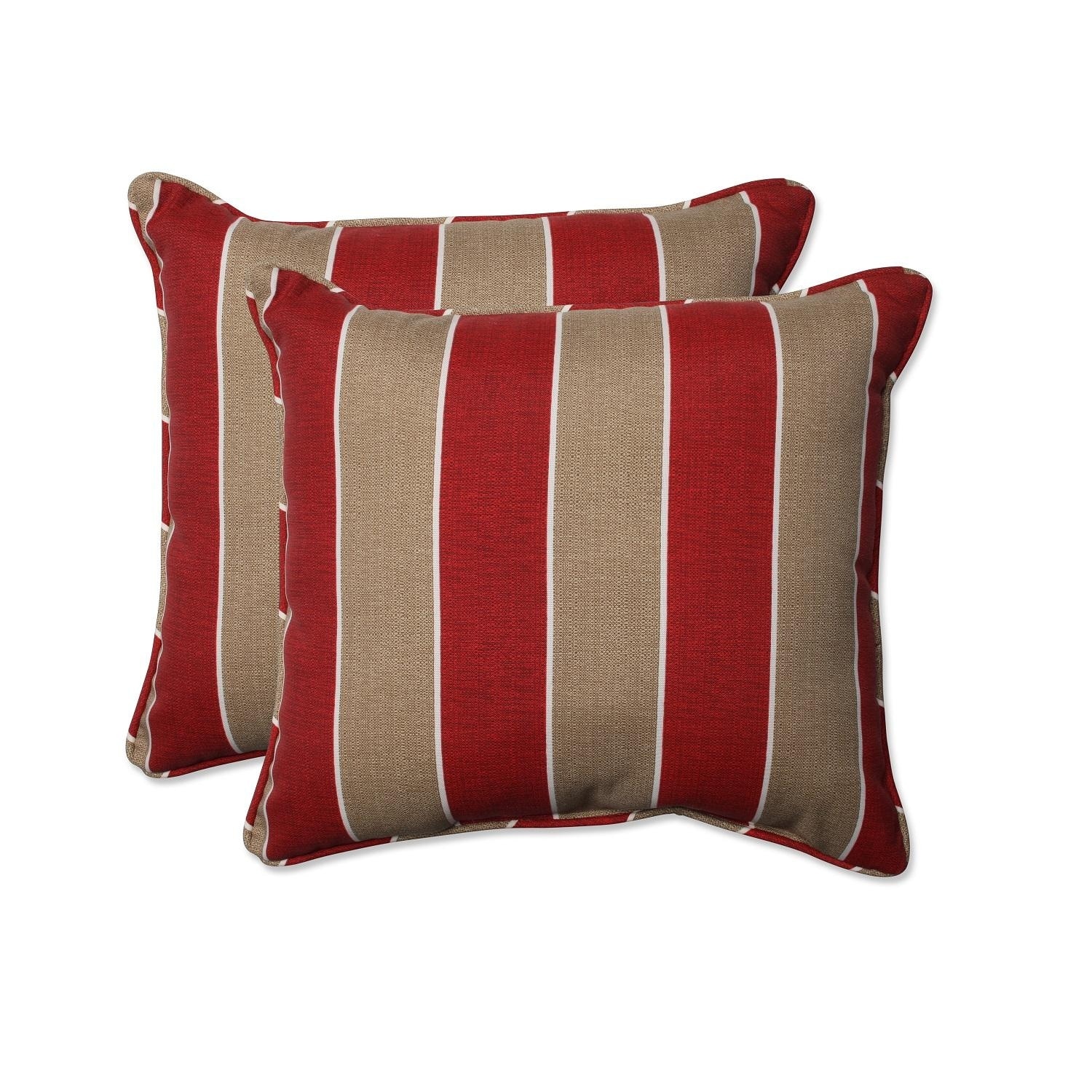 Red and tan throw pillows shop