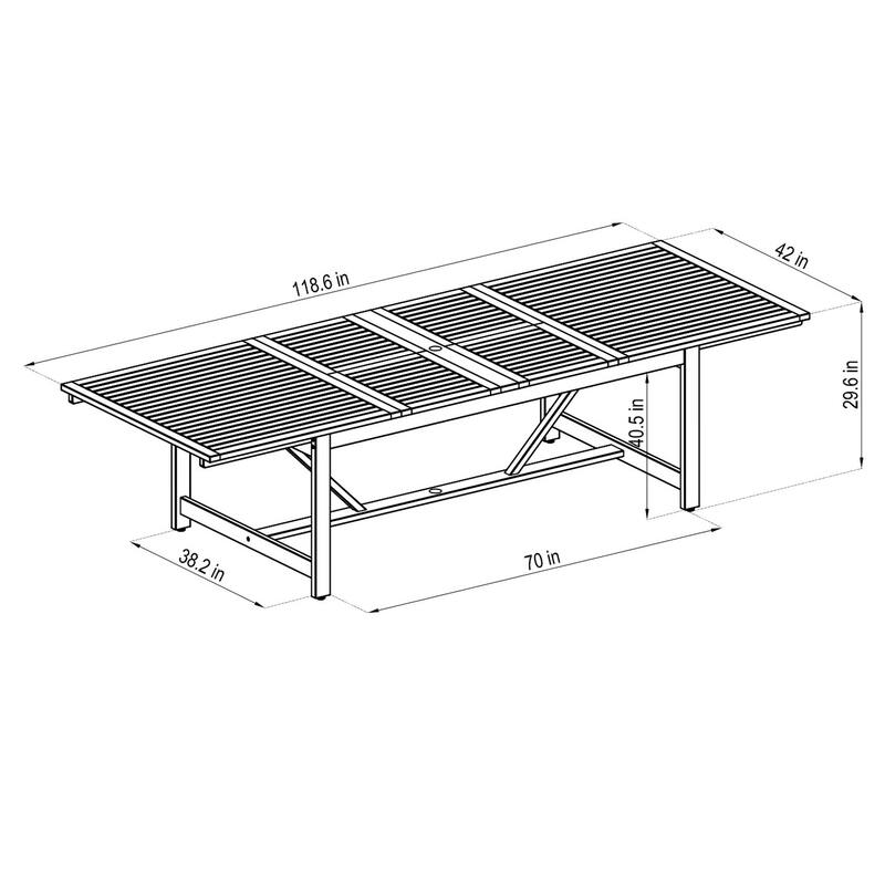 Amazonia Norristown 11-piece Eucalyptus Wood Outdoor Dining Set