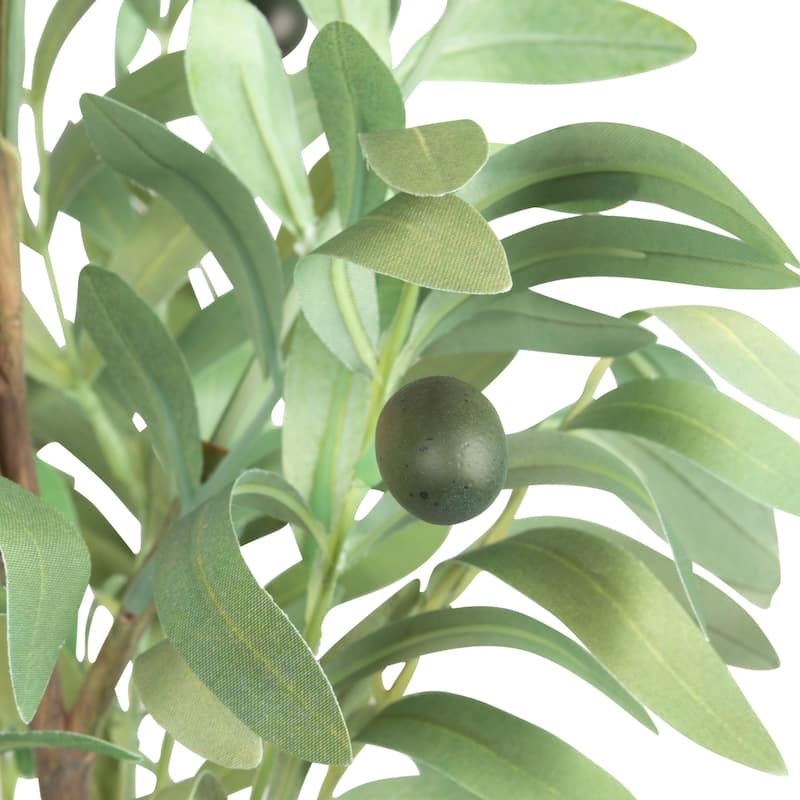 Potted Faux Olive Artificial Flower