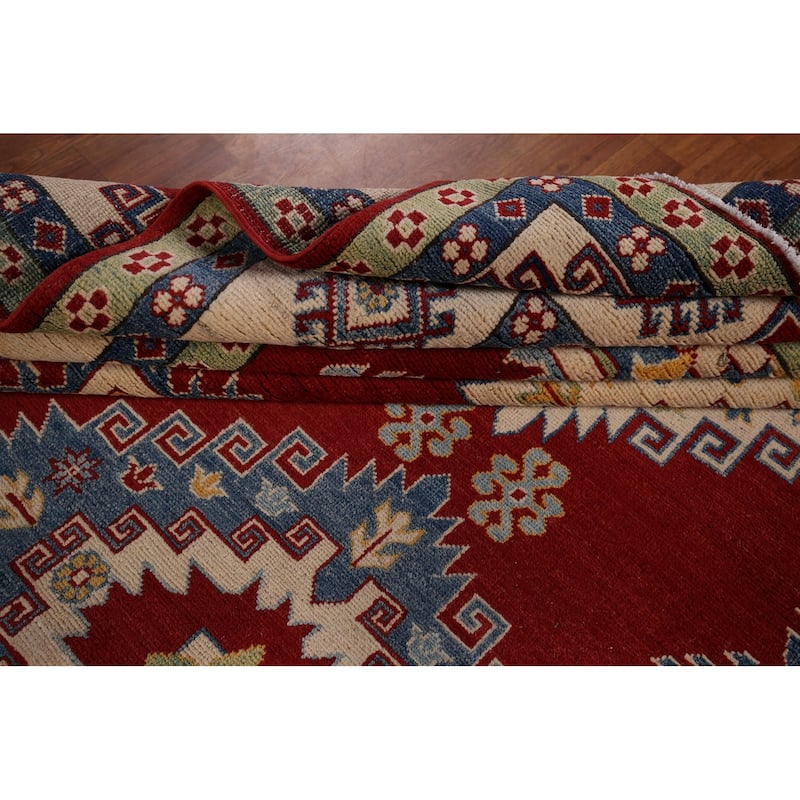 Red Kazak Oriental Area Rug Handmade Wool Carpet - 8'3" x 11'7"