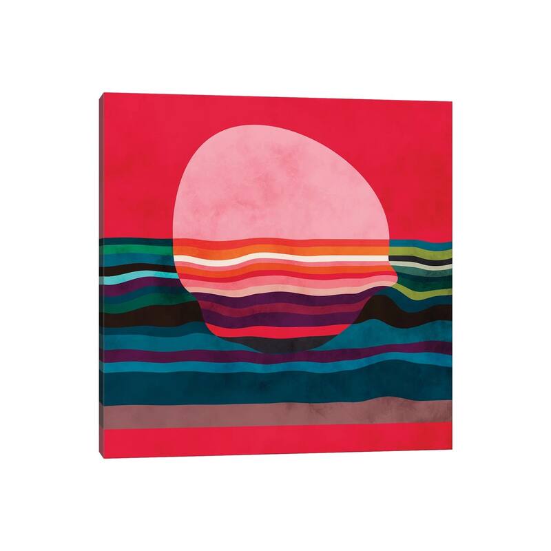 iCanvas "Pink Liquid Sun" by Ana Rut Bre Canvas Print