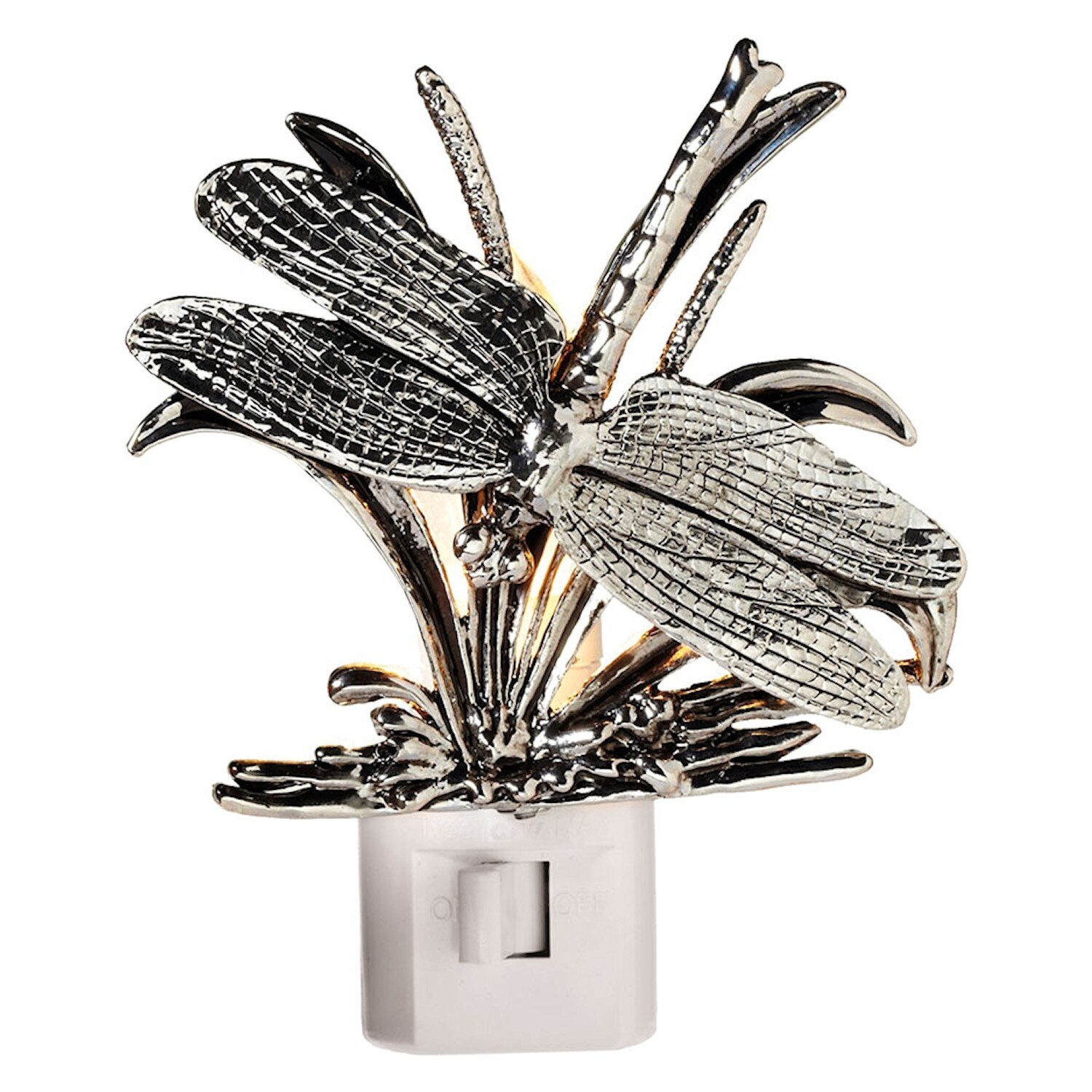 Shop Midwest Cbk Dragonfly Silhouette Plug In Night Light Silver