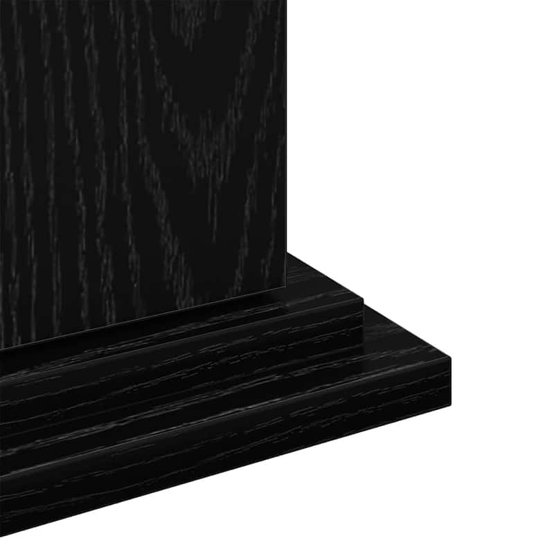 vidaXL Display Stand Black Oak 31 x 30 x 60 cm Engineered wood - 12.2 x 11.8 x 23.6 inch