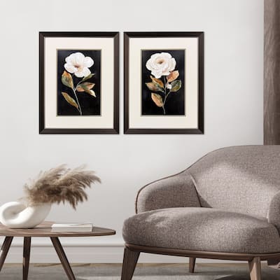 Paragon Botanical on Black Framed Art - Set of 2