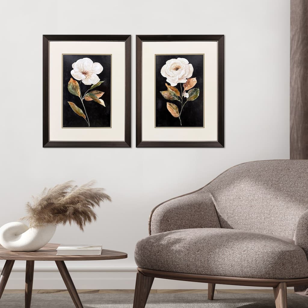 Paragon Botanical on Black Framed Art - Set of 2