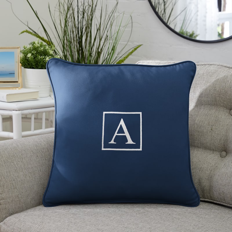 Monogram Corded Single Square Pillow by Havenside Home