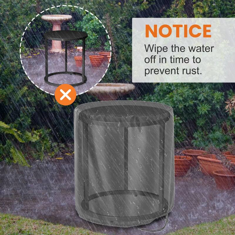 Crestlive Products Outdoor Modern Metal Round Side Table