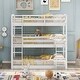 preview thumbnail 2 of 7, Twin over Twin over Twin Triple Bunk Bed,Clean Silhouette and Elegant Tones,High Quality Safety Design