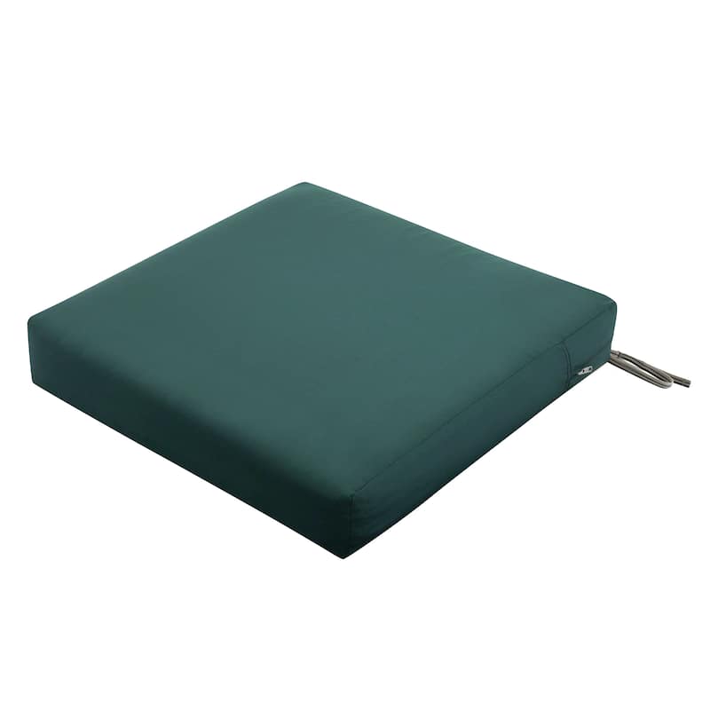 Classic Accessories Ravenna Water-Resistant 21 x 19 x 5 Inch Patio Seat Cushion, Empire Blue