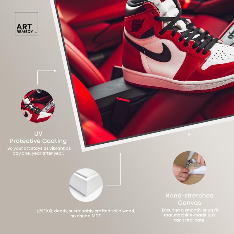 Sneaker Car Red Canvas by Art Remedy
