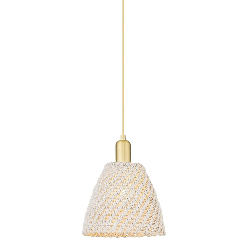 Innovations Lighting 716-1P-12-9 Natural Ballston Dome Pendant Natural - Satin Gold / Natural
