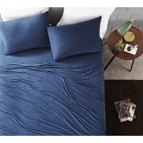 Bare Bottom Sheets - All Season - Nightfall Navy