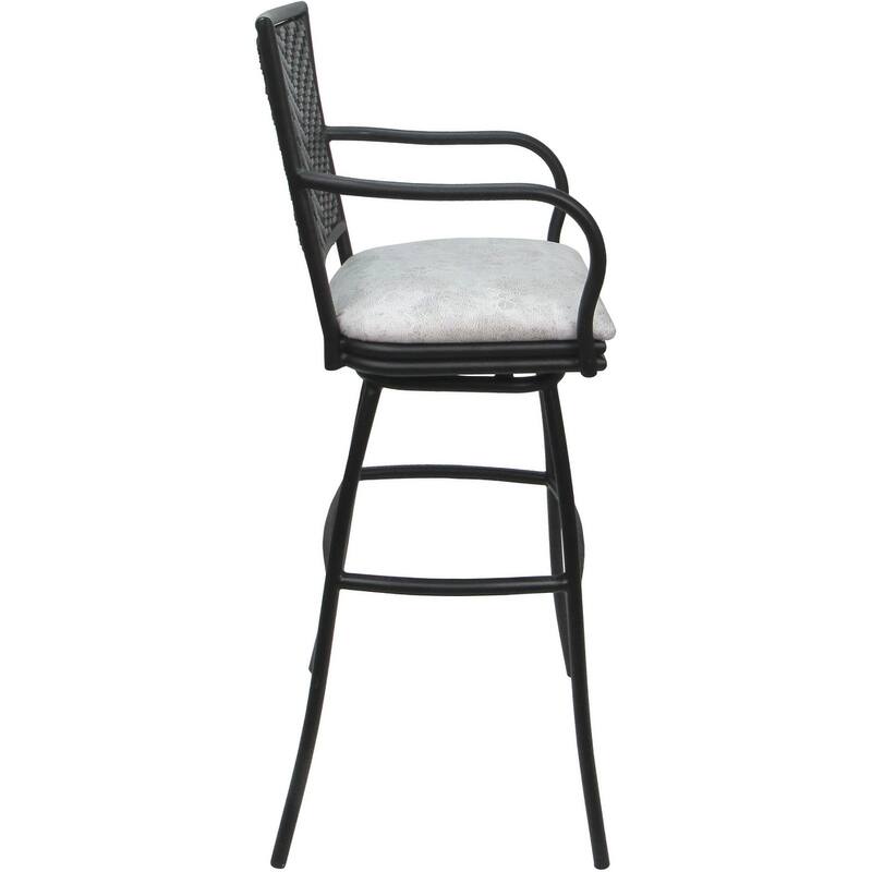 Set of 3 Outdoor Indoor Bar Stool Counter, Extra Tall - Erin with Arms