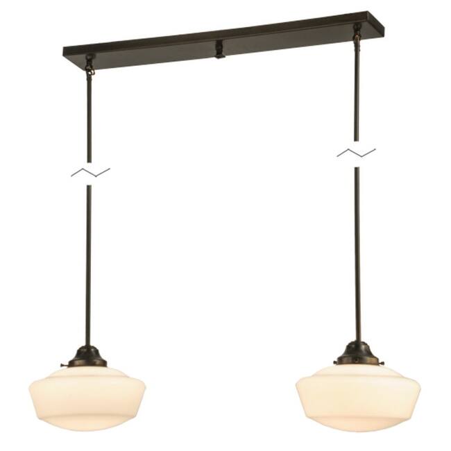 Meyda Tiffany 147635 Revival 2 Light 12" Wide Multi Light Pendant - Craftsman Brown