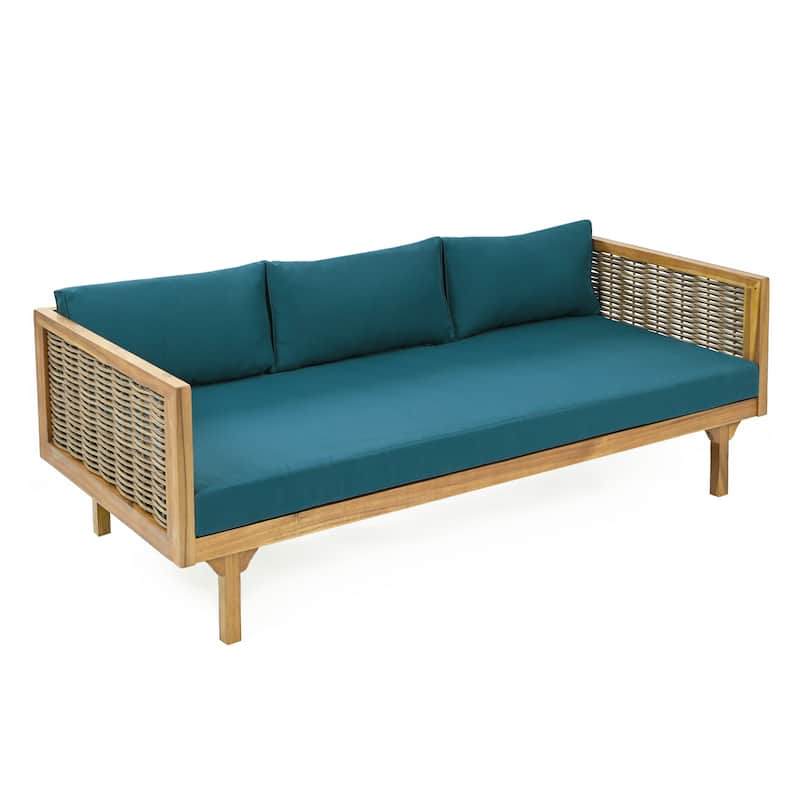 3 Seater daybed with Rattan arms