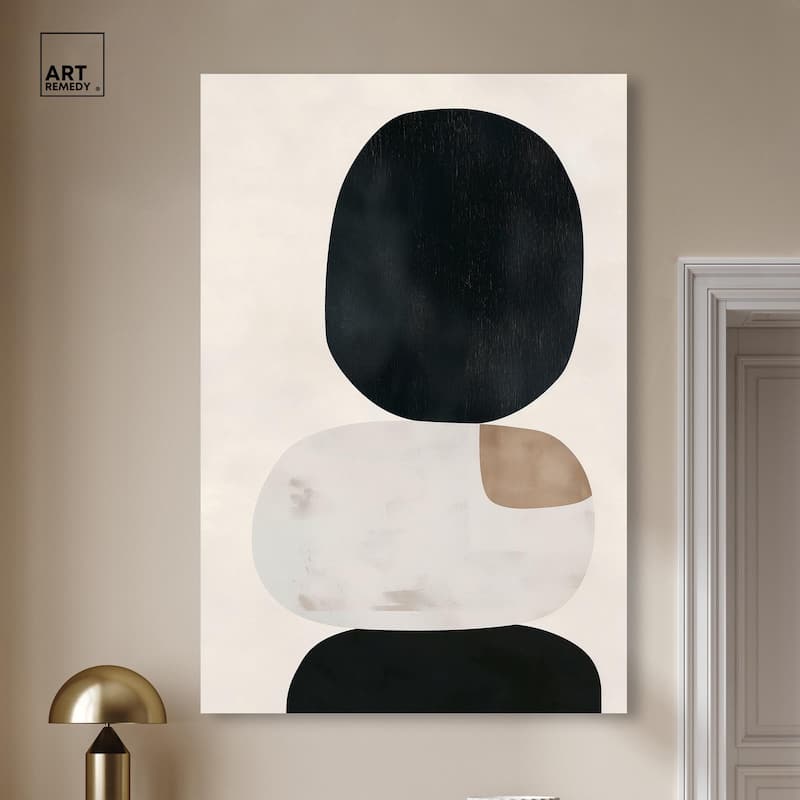 Pebble Pillars II Canvas by Art Remedy, Gallery Wrapped