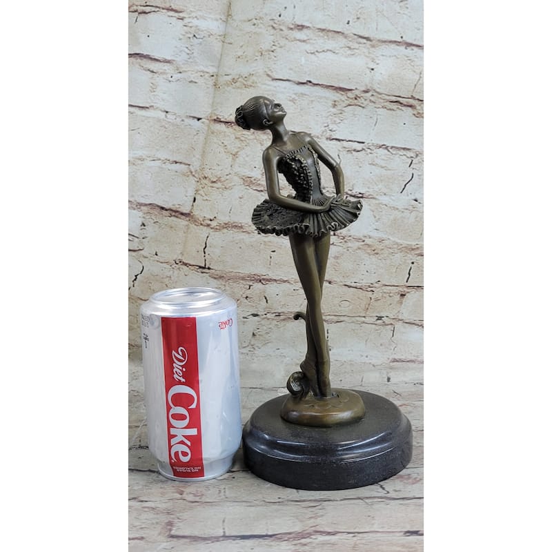 Art Deco Hot Cast Bronze Graceful Ballerina Ballet Statue Sculpture Gift Decor