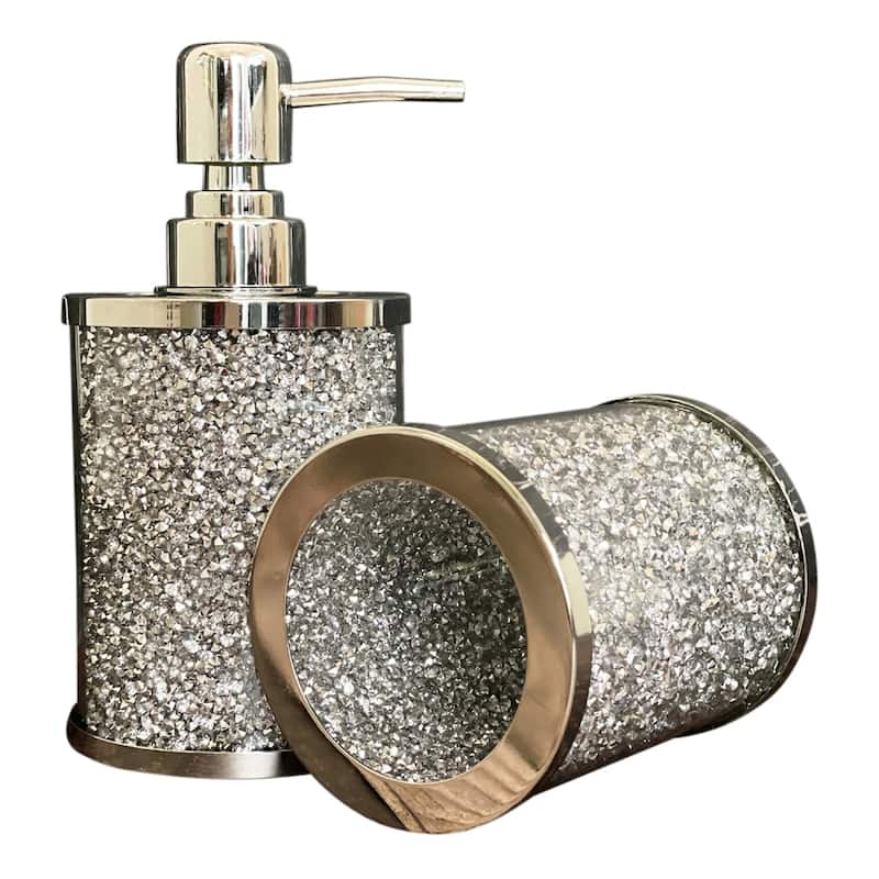 Ambrose Exquisite 2 Piece Soap Dispenser and Toothbrush Holder in Gift Box