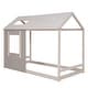 preview thumbnail 17 of 16, Twin Size Wood House Platform Bed with Roof and Window