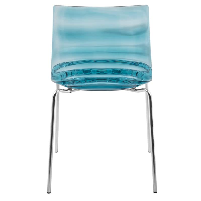Plastic Dining Side Chair With Chrome Base Set of 4 Astor Series