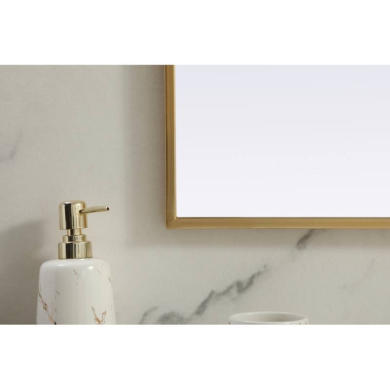 Indigo Home Metal Frame Arch Mirror 40x34 Inch
