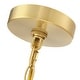 preview thumbnail 7 of 9, Jillian 4-Light Rattan Drum Chandelier Light with Brass Canopy - 18'' W