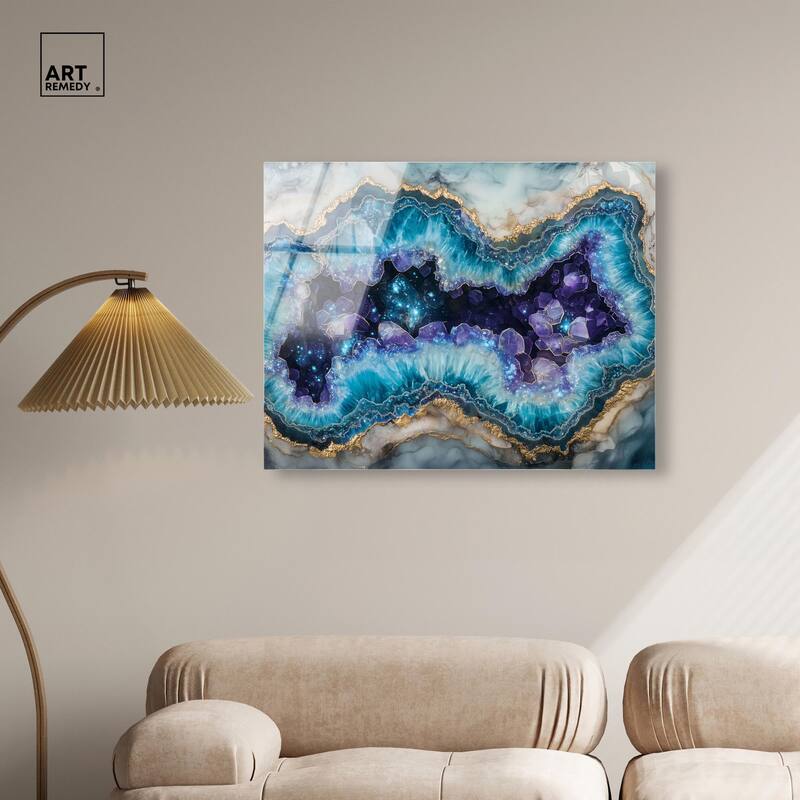 Stellar Shard Core Acrylic by Art Remedy, Ready to Hang