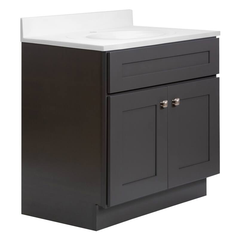 Brookings 31 Inch Assembled Bath Vanity with Single Hole Top