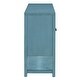 preview thumbnail 19 of 18, Antique Navy Sideboard Console Table, Storage Cabinet Display Case w/ Mirrored Doors & Open Storage Shelf for Living Dining Room