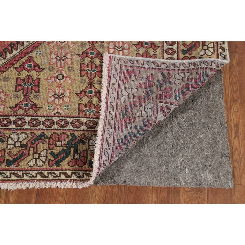 Pink Bakhtiari Vintage Persian Area Rug Hand-Knotted Wool Carpet - 7'2" x 9'11"