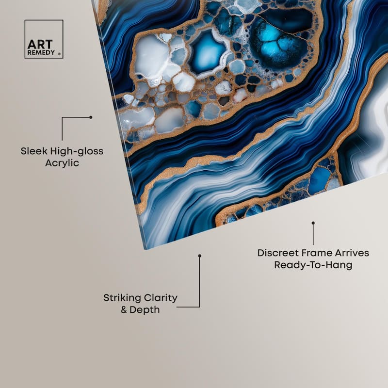 Azure Alveoli I Acrylic by Art Remedy, Ready to Hang