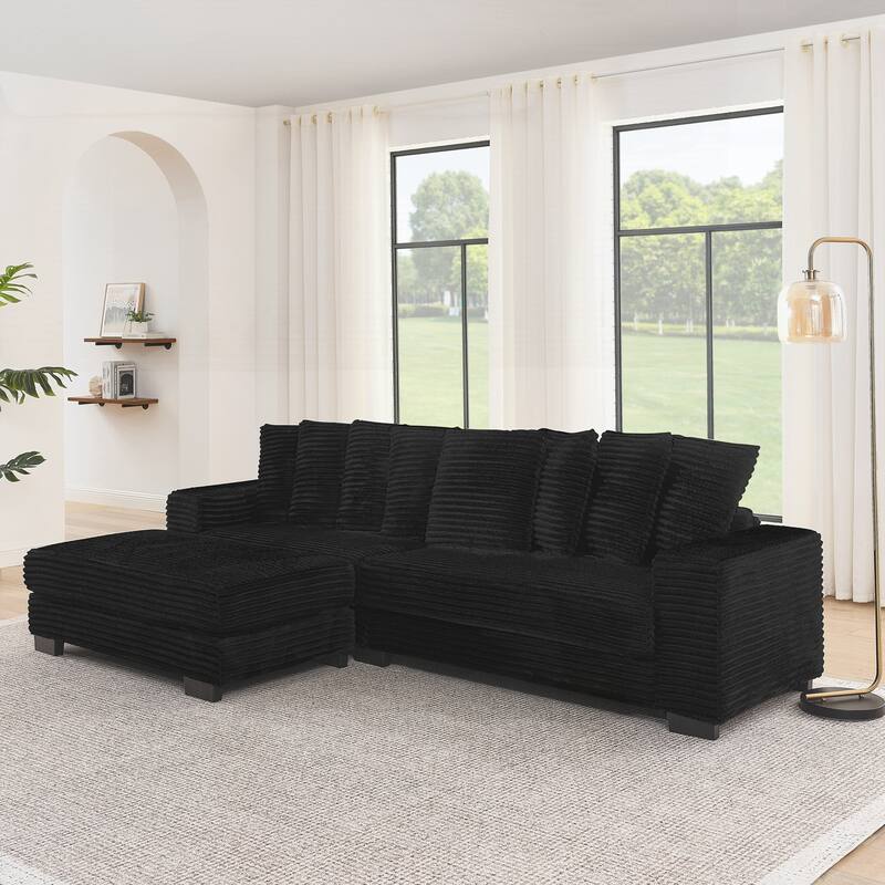 L-Shaped Modular Convertible Sofa
