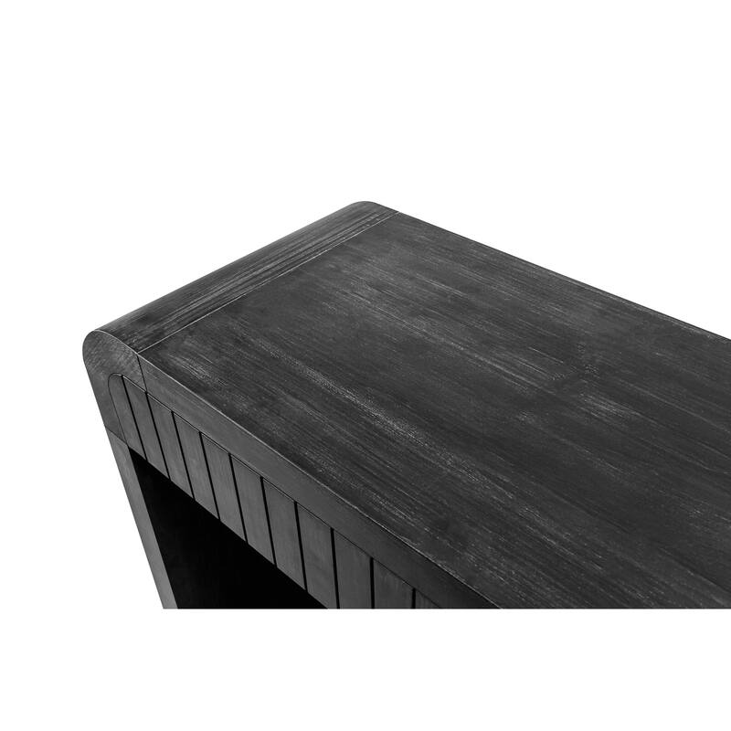 Wood Sofa Table Side Table, Crafted Console Table with Two Drawers, Entryway Accent Table with Hidden Handles