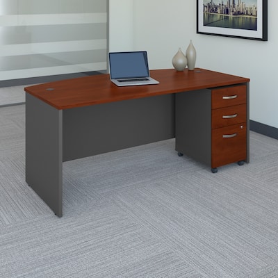 Series C 72W Bow Front Desk with Drawers by Bush Business Furniture